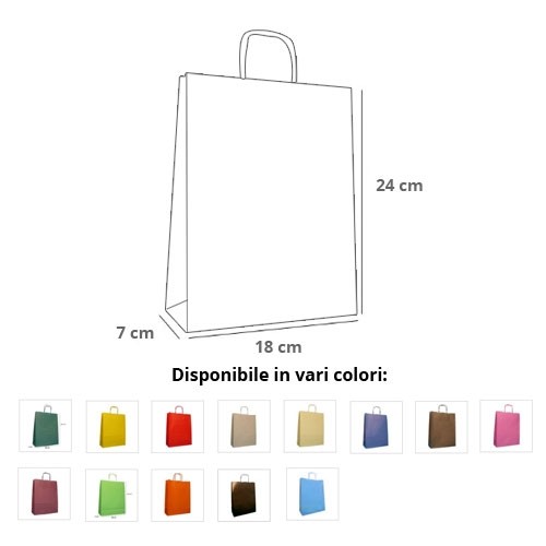 Borse Carta Rainbow 18x7x24 - 250 pz