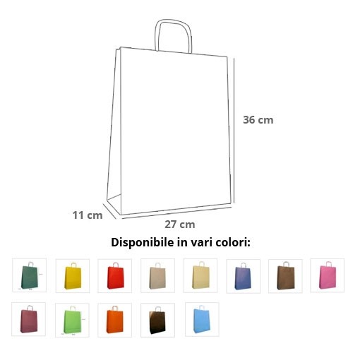 Borse Carta Rainbow 27x11x36