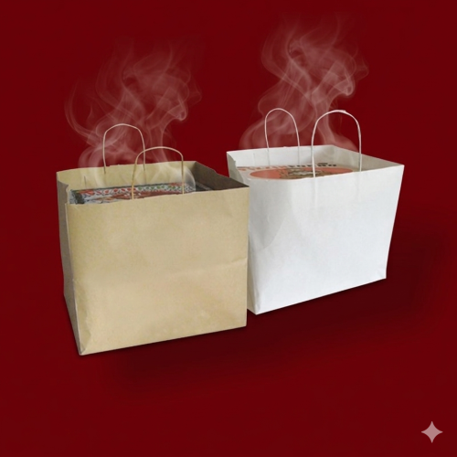 Shopper Carta Pizza 36+33x32 110g Kraft Avana o Bianca per Asporto 200 PZ. CAD. 0,82 + IVA 