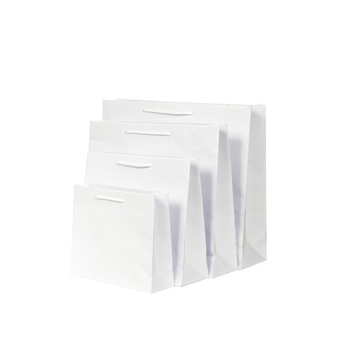 Shopper Kraft Bianco 180 gr con Manici in Cotone F.to 42+13*36 cm -100 PZ