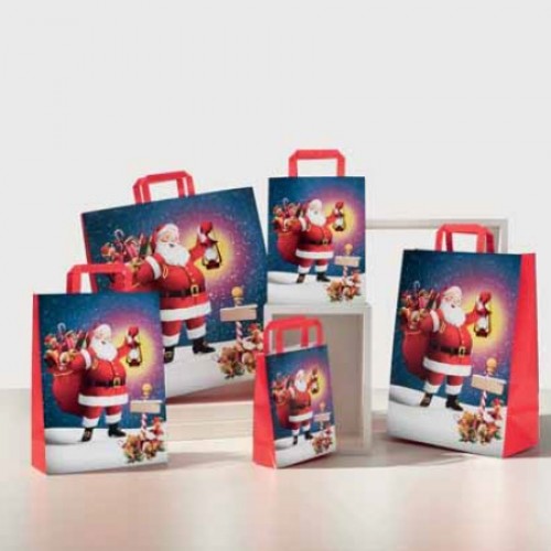 Shopper in carta Babbo Natale
