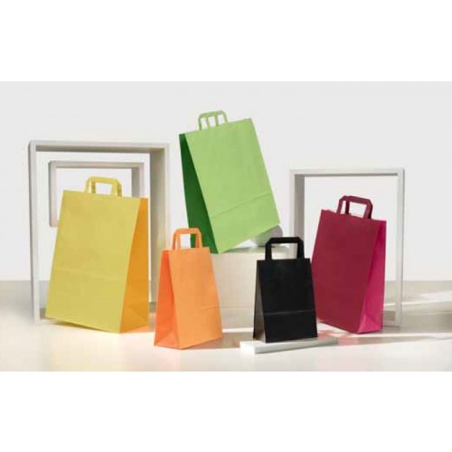 Shopper manico piatto bicolore