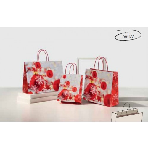 Shopper Natale bordo risvoltato