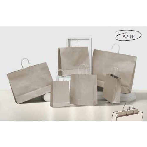 Shopper platino bordo risvoltato