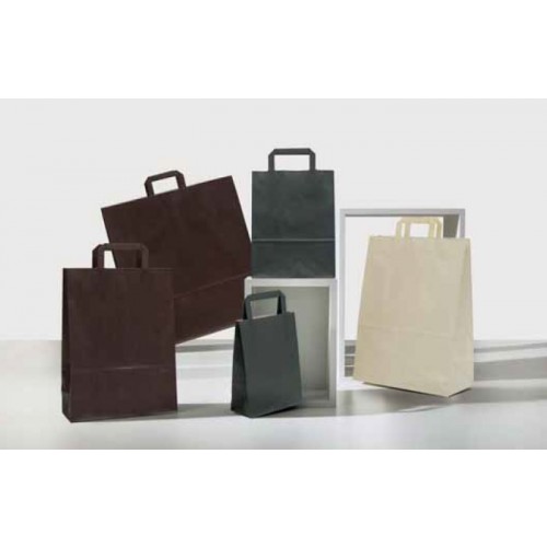 Shopper colorati su kraft bianco