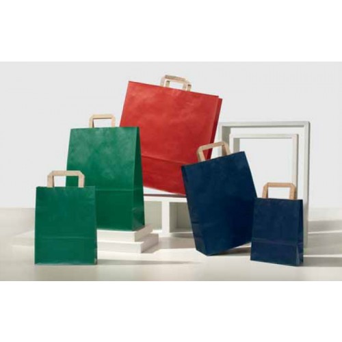 Shopper manico piatto colorati