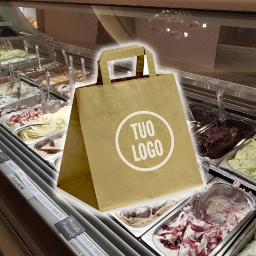 Shoppers in Carta da Asporto Take Away Avana Riciclato – 0.42 Euro Cad. 32+17x29 2000 Pz.