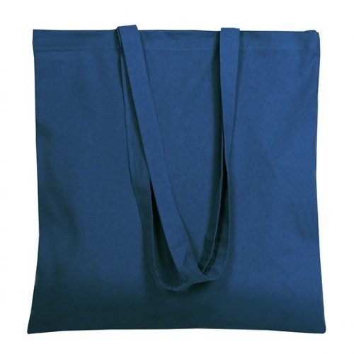 Shopper in cotone da 140 grammi con manici da 75 cm - 0.70 Euro Cad. - 38x42 - Blu - 200 Pz.