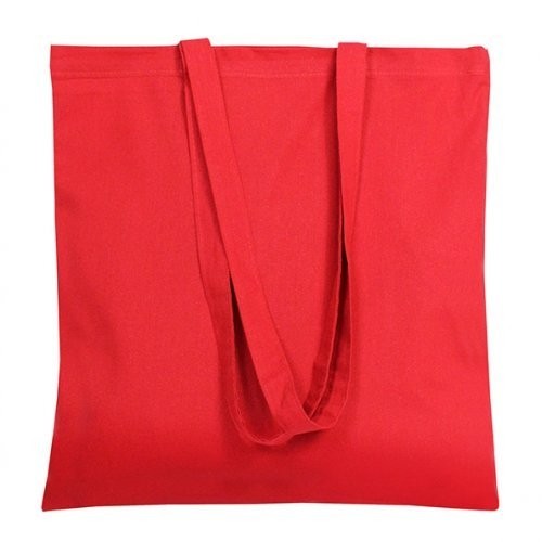 Shopper in cotone da 140 grammi con manici da 75 cm - 0.70 Euro Cad. - 38x42 - Rossa - 200 Pz.