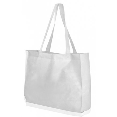 Shopper in TNT con fondo largo – 0.67 Euro Cad. - 38x15x42 - Bianco - 200 Pz.