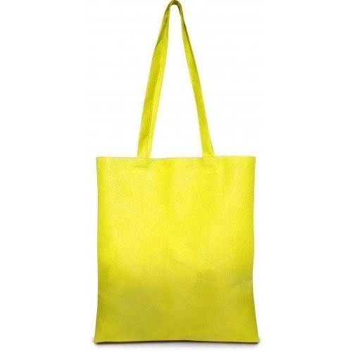 Shopper in TNT grande con manici lunghi - 0.56 Euro Cad. - 38x42 - Gialla - 200 Pz.