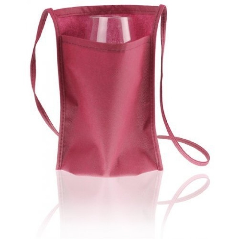 50 Portabicchieri Da Collo In TNT Con Tracolla - 18x22x10 Cm, Nero, Per Eventi E Degustazioni - Foto 12