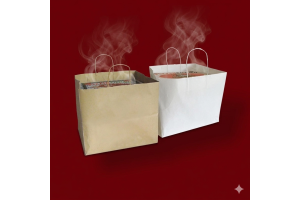 Shopper Carta Pizza 36+33x32 110g Kraft Avana o Bianca per Asporto 200 PZ. CAD. 0,82 + IVA 