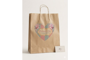 Shopper Kraft Avana 110g Personalizzata Full Color 24+10*31 con Manico Ritorto - 500 pz