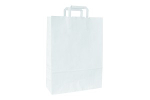 Buste Carta Piattina kraft bianco f.to 26x16x29 - 300 pz