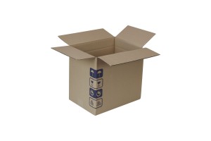 Scatola per tipografie regolabile in altezza 320x230x250/300 mm Avana