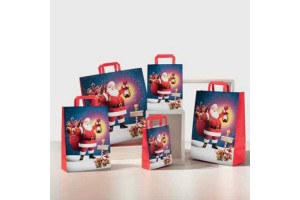 Shopper in carta Babbo Natale