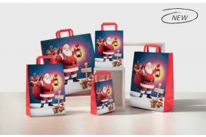 Shopper manico piatto Babbo Natale