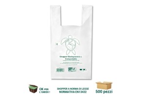 Shopper biodegradabili compostabili a canottiera