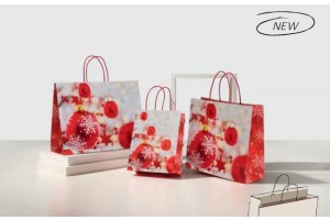 Shopper Natale bordo risvoltato