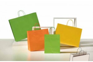 Shopper Pastello verde mandarino giallo (bordo risvoltato)