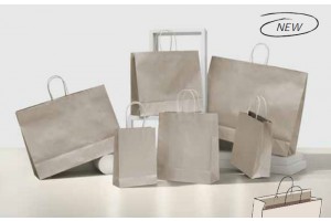 Shopper platino bordo risvoltato