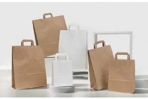 Shopper carta manico piatto senza stampa