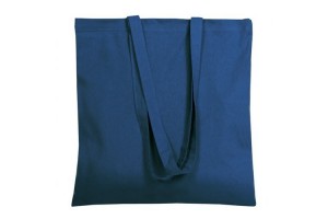 Shopper in cotone da 140 grammi con manici da 75 cm - 0.70 Euro Cad. - 38x42 - Blu - 200 Pz.