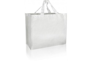 Shopper in Tela di pp da 120 grammi resistenti - 1.35 Euro Cad. - 45x18x40 - Bianco - 200 Pz.