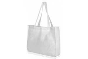 Shopper in TNT con fondo largo – 0.67 Euro Cad. - 38x15x42 - Bianco - 200 Pz.