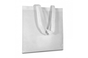 Shopper in TNT grande con manici lunghi – 0.59 Euro Cad. - 42x42 - Bianca - 200 Pz.