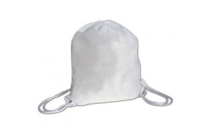 Zainetto in Poliestere con spallacci - 1.10 Euro Cad. - 35x41 - Bianco - 200 Pz.