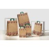 Shopper manico piatto con fascia fiorita