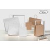 Shopper senza stampa su Kraft bianco (bordo risvoltato) 