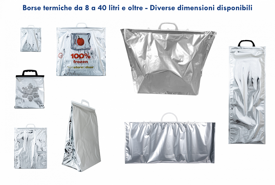 Shopper termiche personalizzate per alimenti surgelati Milano Roma